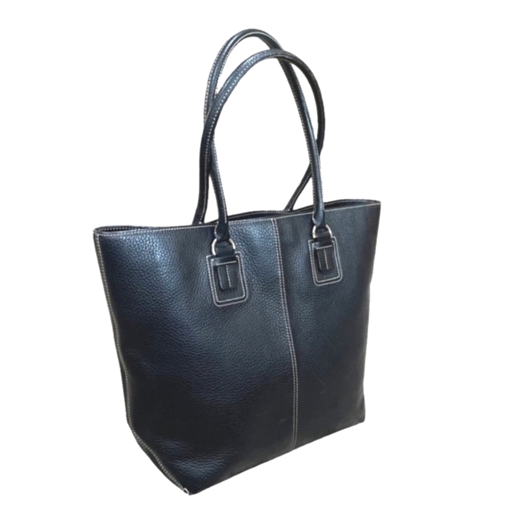Authentic Tod's Black Leather Tote Handbag. Large. - Picture 7 of 13